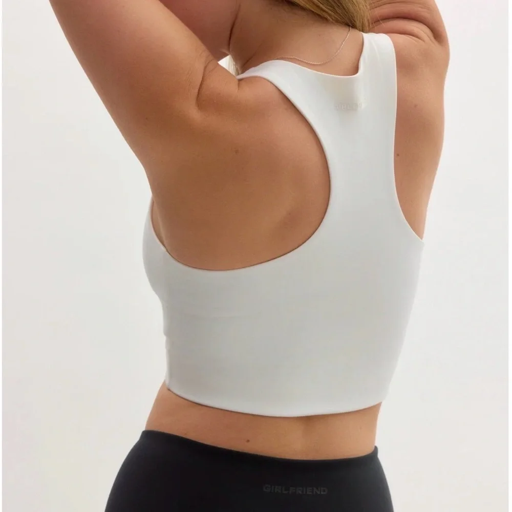 Girlfriend Collective Women’s White Paloma Racerback Bra - Size Small - Picture 2 of 7